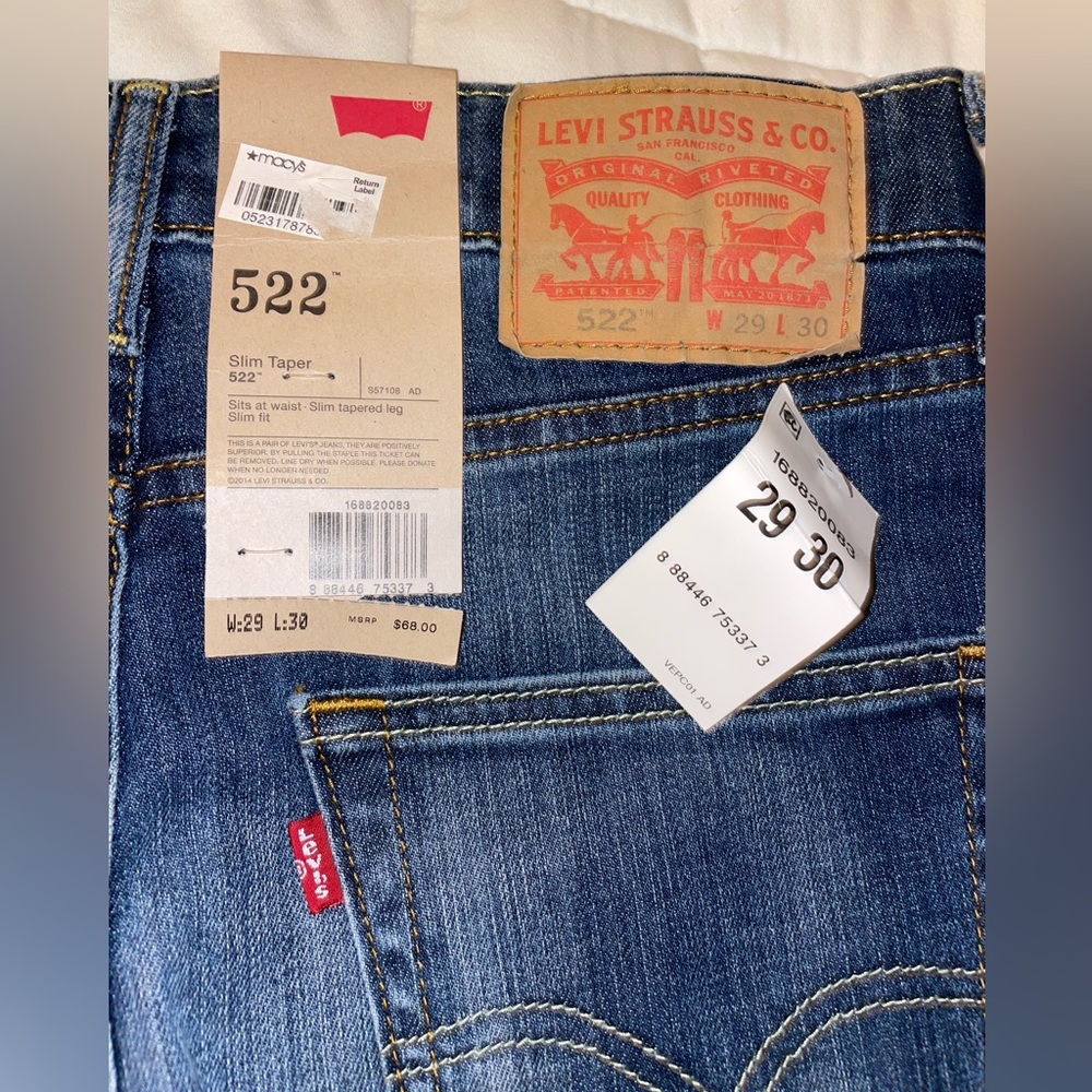 Levi & Strauss Mens Jeans, W:29 L:30